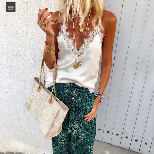 deep tank v neck silk 2019 lace up sleeveless elegant black casual party vest patchwork camis 25, White
deep tank v neck silk 2019 lace up sleeveless elegant black casual party vest patchwork camis 25, White