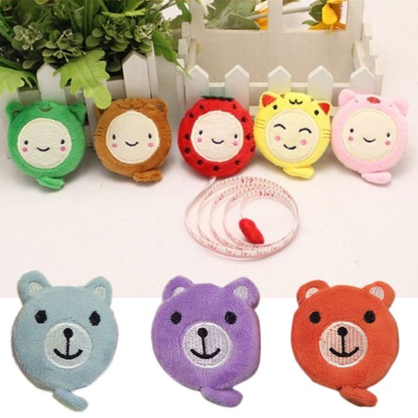 

measure ruler retractable tape cloth making cartoon plush animals shape creative 1 pcs sewing tool 150cm 60 inch, Black