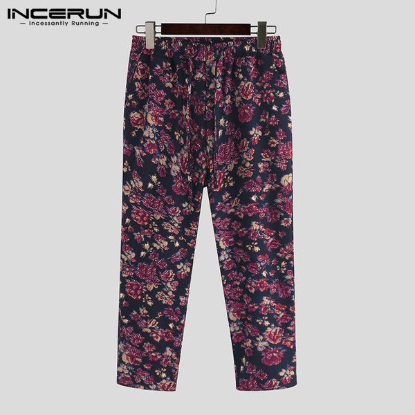 incerun mens pants joggers floral printed drawstring 2020 casual pockets ankle-length trousers men streetwear pantalones hombre, Black
incerun mens pants joggers floral printed drawstring 2020 casual pockets ankle-length trousers men streetwear pantalones hombre, Black
