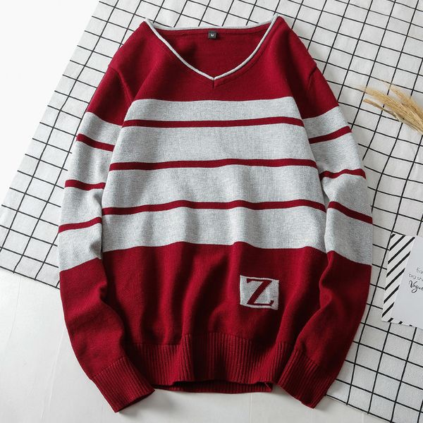 2019 sweater men v neck pullover male striped 100% cotton for long sleeve casual autumn japan style 4xl, White;black
2019 sweater men v neck pullover male striped 100% cotton for long sleeve casual autumn japan style 4xl, White;black