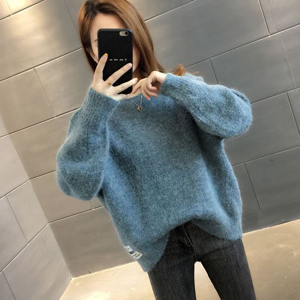 women's sweaters pullover sweater jacket winter 2021 loose knitted bottoming shirt autumn and outer wear, White;black
women's sweaters pullover sweater jacket winter 2021 loose knitted bottoming shirt autumn and outer wear, White;black
