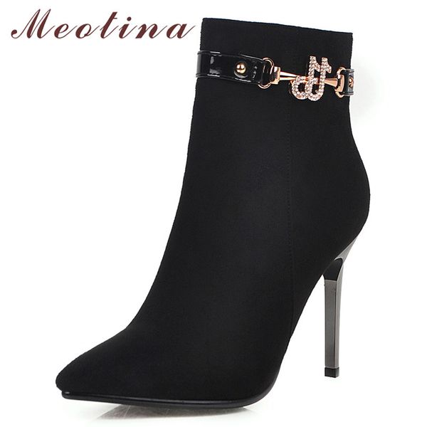 meotina winter ankle boots women boots crystal thin heel short zip extreme high heel shoes lady 2019 autumn big size 33-43, Black
meotina winter ankle boots women boots crystal thin heel short zip extreme high heel shoes lady 2019 autumn big size 33-43, Black
