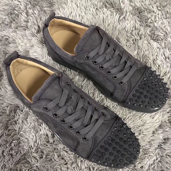 fashion modern walking fashion brand grey leather with spikes red bottom sneakers flat men party wedding with box,eu35-46, Black
fashion modern walking fashion brand grey leather with spikes red bottom sneakers flat men party wedding with box,eu35-46, Black
