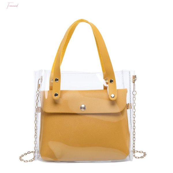 fashion women transparent bag clear pvc small tote messenger bags laser summer shoulder bag female lady sac a main
fashion women transparent bag clear pvc small tote messenger bags laser summer shoulder bag female lady sac a main