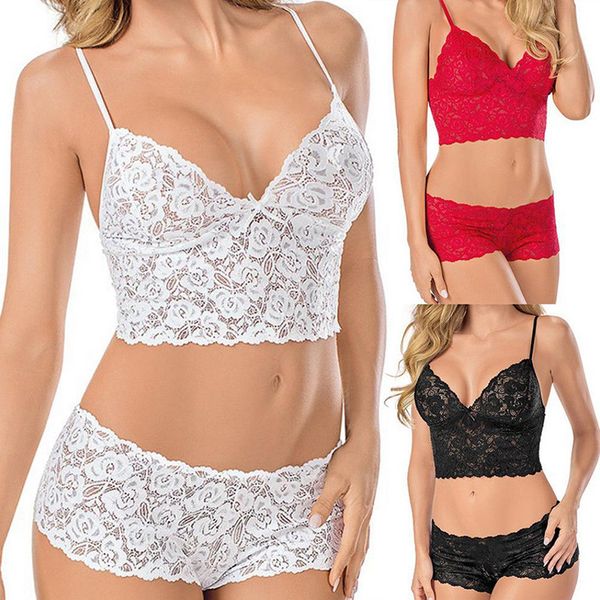 bras sets fashion women lace bra set transparent across high waist boxer underwear suit lingerie, Red;black
bras sets fashion women lace bra set transparent across high waist boxer underwear suit lingerie, Red;black