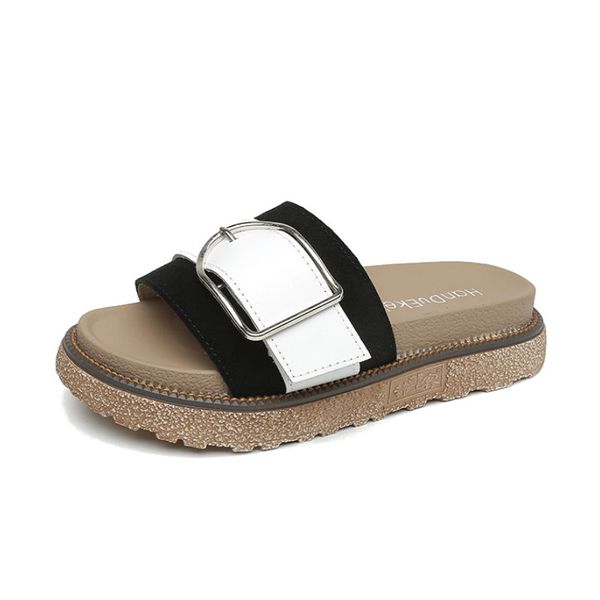 slippers cow suede women slides sandals 2021 buckled outdoor beach shoes summer platform silde ladies mixed color, Black
slippers cow suede women slides sandals 2021 buckled outdoor beach shoes summer platform silde ladies mixed color, Black