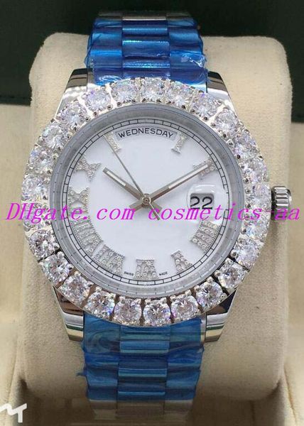 luxury watch 5 style 43mm mens platinum ii diamond dial bigger diamond bezel roman numerals automatic fashion men's watches wristwatch
luxury watch 5 style 43mm mens platinum ii diamond dial bigger diamond bezel roman numerals automatic fashion men's watches wristwatch