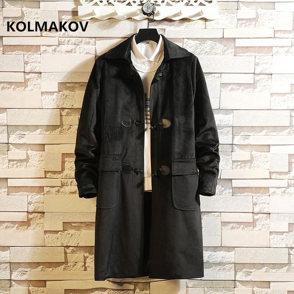 2019 autumn winter newstyle coat men's casual coats horn button trench coat men fashion jackets overcoat large size, Tan;black
2019 autumn winter newstyle coat men's casual coats horn button trench coat men fashion jackets overcoat large size, Tan;black
