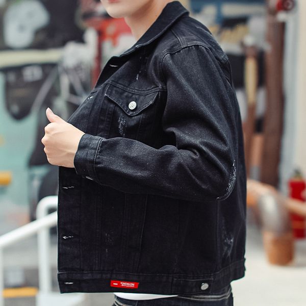 men's denim jacket hip hop retro black denim coats street 2020 spring new fashion casual harajuku slim buttoned men outerwear, Black;brown
men's denim jacket hip hop retro black denim coats street 2020 spring new fashion casual harajuku slim buttoned men outerwear, Black;brown
