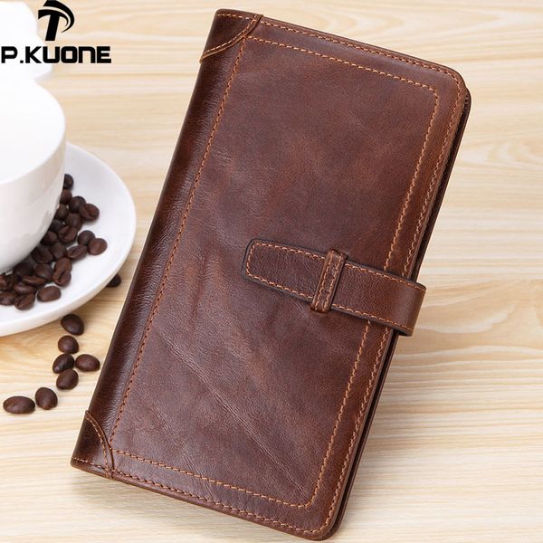 2019 new genuine leather men's wallet man buckle long coin purse brand male retro clutch wallet multifunction oil wax wallets, Red;black
2019 new genuine leather men's wallet man buckle long coin purse brand male retro clutch wallet multifunction oil wax wallets, Red;black