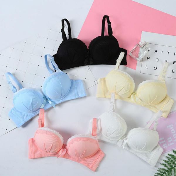 girl lace-side rimless gathered wire bra 3/4 cup solid color jacquard bow adjusted-straps padded bras fashion, Red;black
girl lace-side rimless gathered wire bra 3/4 cup solid color jacquard bow adjusted-straps padded bras fashion, Red;black
