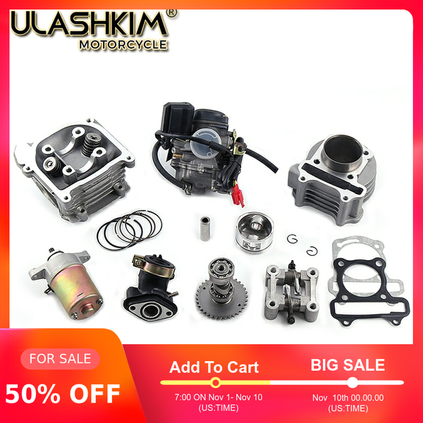 gy6 50 80 100 cc 137qma qmb139 4t cylinder kit head a9 camshaft rollers carburetor rings 64mm valve arms assemly
gy6 50 80 100 cc 137qma qmb139 4t cylinder kit head a9 camshaft rollers carburetor rings 64mm valve arms assemly