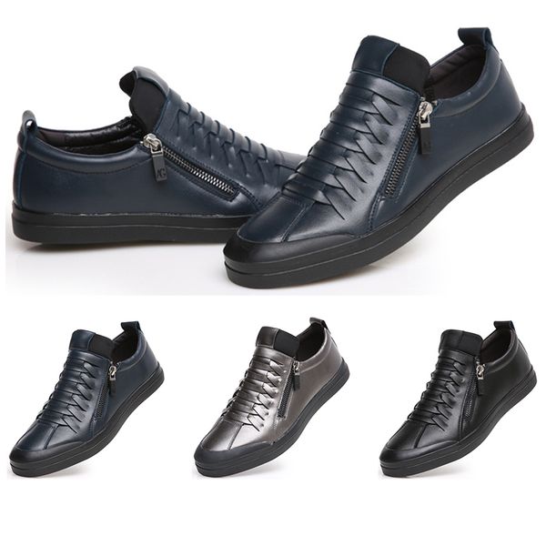 2020 whole sale spring mens shoes leather soft bottom casual shoes soft surface black blue silver sports shoes size 39-44 ing
2020 whole sale spring mens shoes leather soft bottom casual shoes soft surface black blue silver sports shoes size 39-44 ing