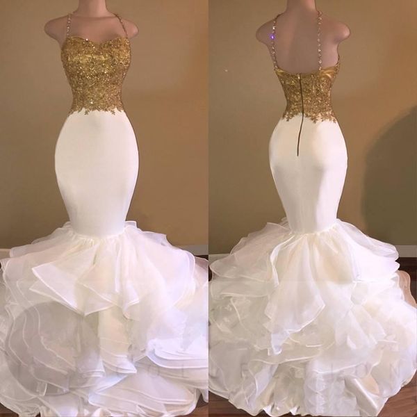 spaghetti prom dresses crystals lace beaded mermaid evening gowns tiered ruffles custom made special occasion dress, Black
spaghetti prom dresses crystals lace beaded mermaid evening gowns tiered ruffles custom made special occasion dress, Black