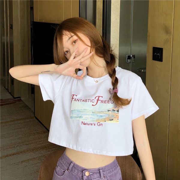 2020 all-match bf navel dress white t-shirt women's loose t-shirt coat short coat short sleeve ins fashion
2020 all-match bf navel dress white t-shirt women's loose t-shirt coat short coat short sleeve ins fashion