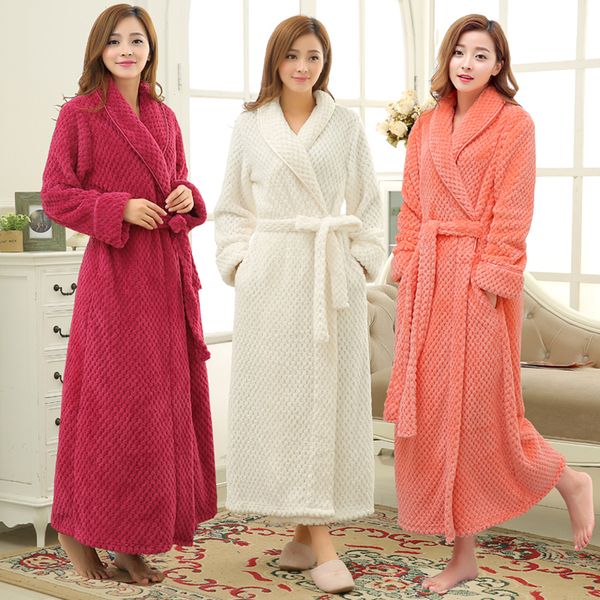women winter thermal long bathrobe lovers thick warm coral fleece kimono bath robe plus size nightgowns bridesmaid dressing gown, Black;red
women winter thermal long bathrobe lovers thick warm coral fleece kimono bath robe plus size nightgowns bridesmaid dressing gown, Black;red