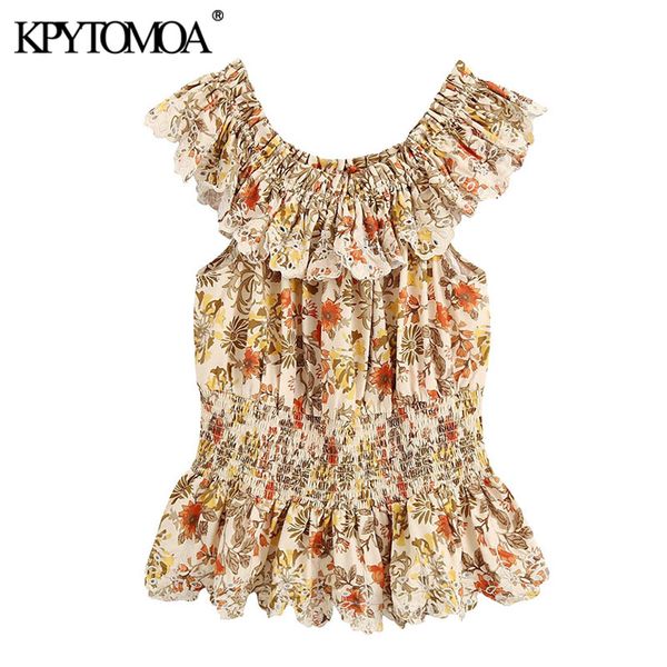 kpytomoa women 2020 fashion floral print elastic smocked blouses vintage hollow out embroidery ruffled female shirts chic, White
kpytomoa women 2020 fashion floral print elastic smocked blouses vintage hollow out embroidery ruffled female shirts chic, White