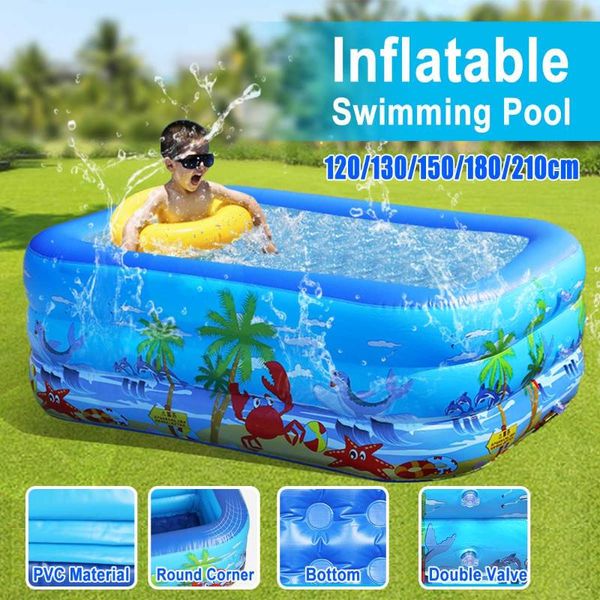 Swimming Pool 1.2 M-2.1m Inflatable Thicken Bath Barrel Adults Kids Folding Bathtub Swimming At Home Enjoy Spa Time