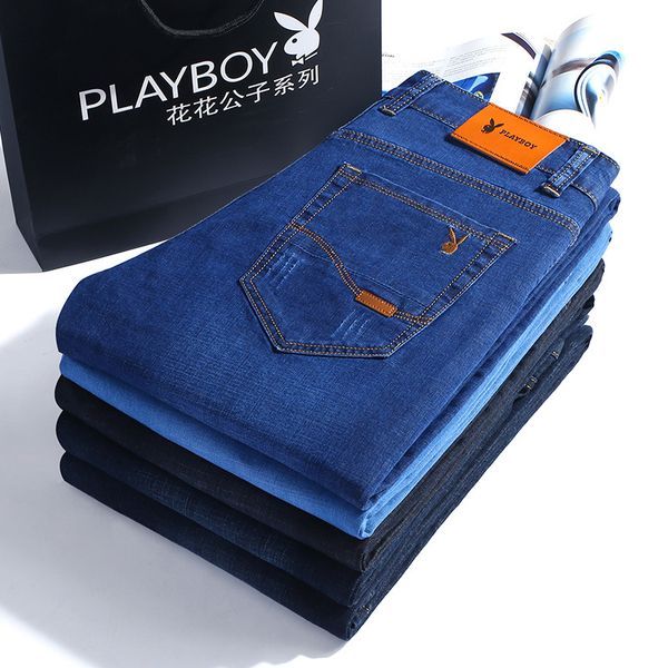 p58 playboy 1953 jeans men's business slim fit elasticity plus-sized menswear casual pants, Blue
p58 playboy 1953 jeans men's business slim fit elasticity plus-sized menswear casual pants, Blue