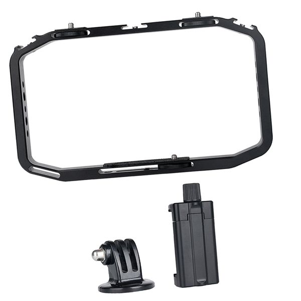 led mic smartphone mount camera cell phone movies video rig film making cage 
led mic smartphone mount camera cell phone movies video rig film making cage