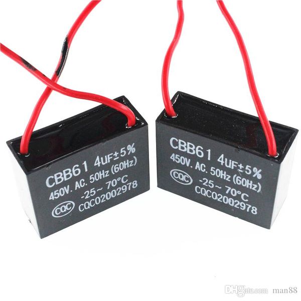 cbb61 fan starting capacitor 450vac 4uf with line capacitance lead length 10cm
cbb61 fan starting capacitor 450vac 4uf with line capacitance lead length 10cm