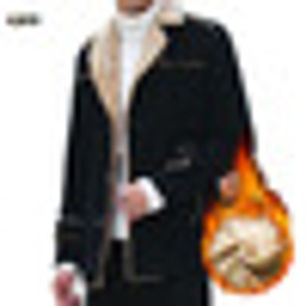 idopy mens winter fleece casual slim fit bomber flight business peacoat classic fur lined jacket warm outerwear coat for men, Black;brown
idopy mens winter fleece casual slim fit bomber flight business peacoat classic fur lined jacket warm outerwear coat for men, Black;brown