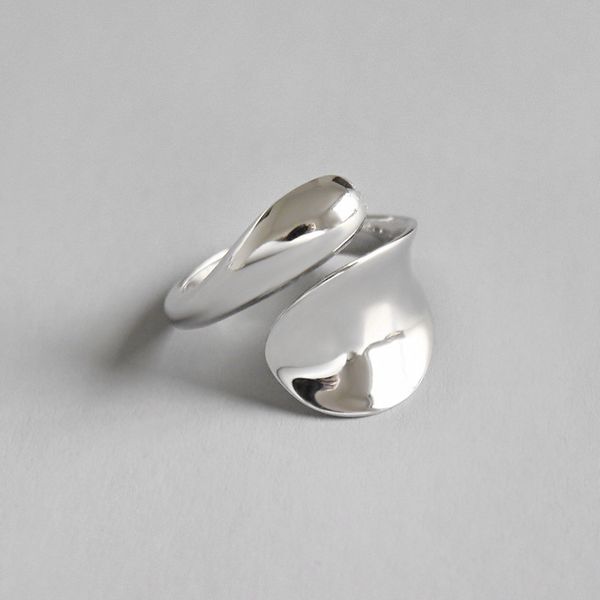 925 sterling silver irregular open rings for women girls new punk style fine jewelry fashion adjustable geometric ring, Black
925 sterling silver irregular open rings for women girls new punk style fine jewelry fashion adjustable geometric ring, Black