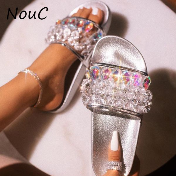 nouc 2020 spring and summer explosion gemstone rhinestones flashing sandals comfortable wild diamond slippers, Black
nouc 2020 spring and summer explosion gemstone rhinestones flashing sandals comfortable wild diamond slippers, Black