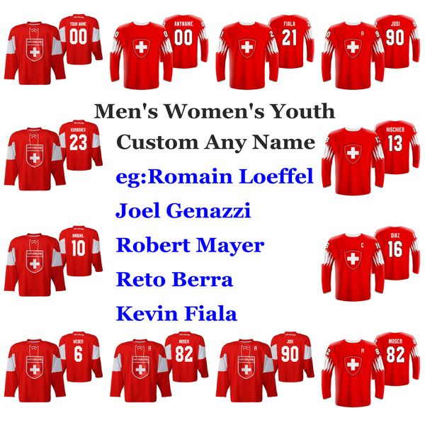 switzerland 2019 iihf world championship hockey jerseys genoni jersey michael fora gaetan haas lino martschini vincent praplan custom stitch, Black;red
switzerland 2019 iihf world championship hockey jerseys genoni jersey michael fora gaetan haas lino martschini vincent praplan custom stitch, Black;red
