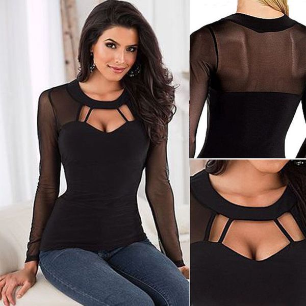 hollow out women t-shirt long sleeve summer mesh patchwork wear see-through long sleeve ladies slim t-shirt, White
hollow out women t-shirt long sleeve summer mesh patchwork wear see-through long sleeve ladies slim t-shirt, White