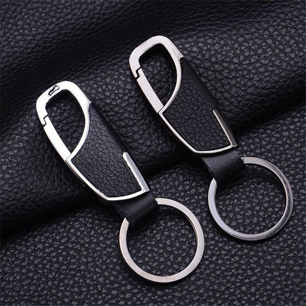 new fashion jewelry metal keychain men's leather car simple leather and metal alloy buckle men's black car keychain, Silver
new fashion jewelry metal keychain men's leather car simple leather and metal alloy buckle men's black car keychain, Silver