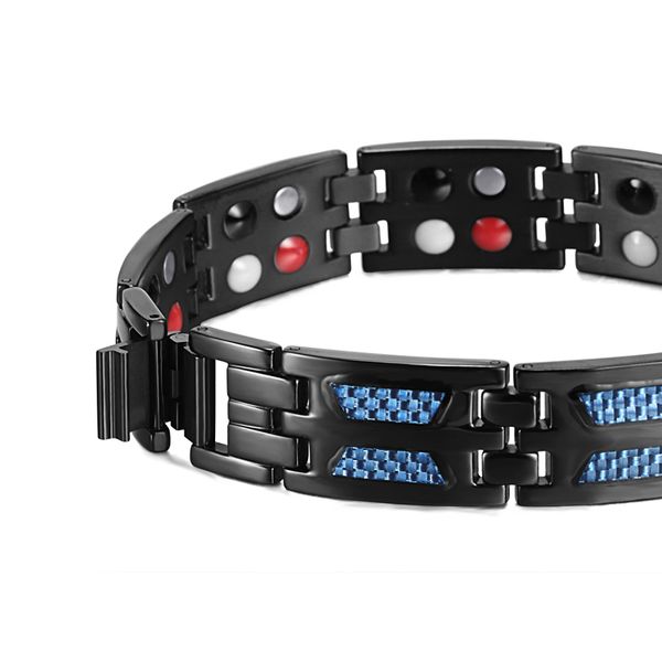 fashion-titanium health magnetic bracelet blue color 4 elements luxury bangles & bracelets gift for man woman s915, Black
fashion-titanium health magnetic bracelet blue color 4 elements luxury bangles & bracelets gift for man woman s915, Black
