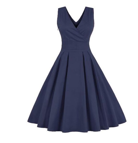 pop style deep v evening dress solid puffy skirt big swing retro dress, Black;gray
pop style deep v evening dress solid puffy skirt big swing retro dress, Black;gray