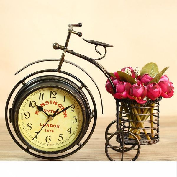 wholesale-unique vintage classical wrought iron bicycle deskclock duplex clock face mute home decoration vintage table clock horloge
wholesale-unique vintage classical wrought iron bicycle deskclock duplex clock face mute home decoration vintage table clock horloge
