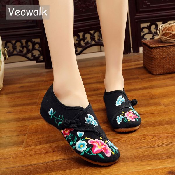 veowalk morning glory flower embroidered women's canvas ballet flats ladies casual comfort denim cotton embroidery women shoes, Black
veowalk morning glory flower embroidered women's canvas ballet flats ladies casual comfort denim cotton embroidery women shoes, Black