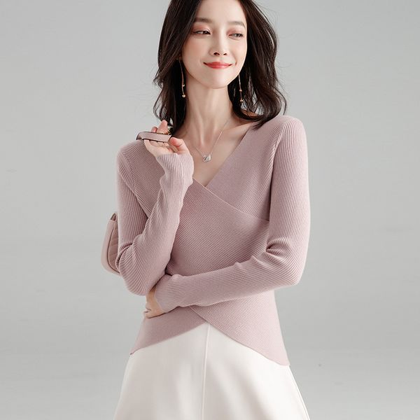 spring chic women sweater long sleeve v-neck criss-cross knitted pullover female 3016ly, White;black
spring chic women sweater long sleeve v-neck criss-cross knitted pullover female 3016ly, White;black