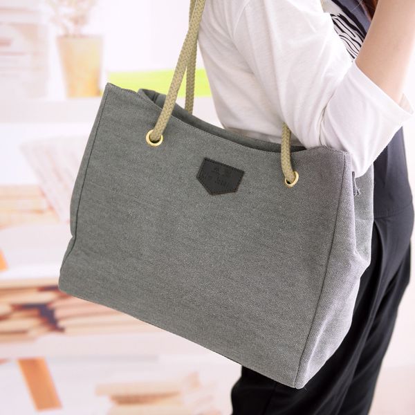 large capacity ladies shoulder bag handbag canvas casual crossbody