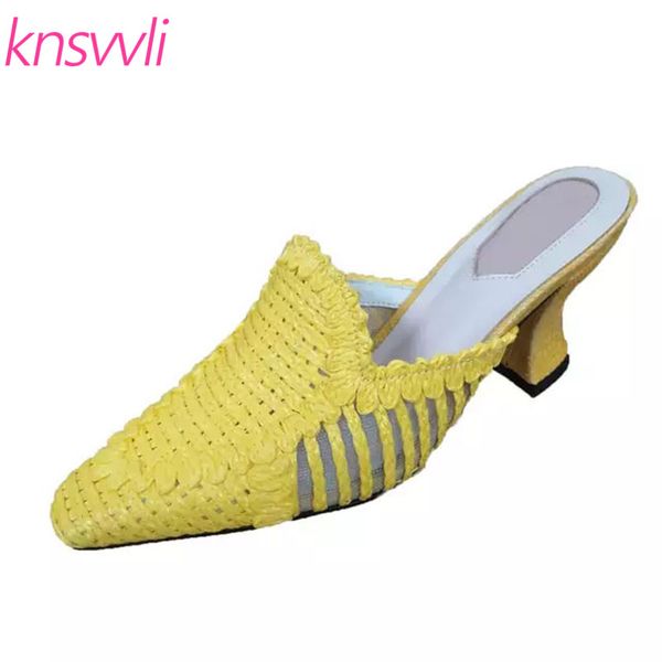 new cane weaving pointed toe mules high heels women grass braided hollow cuts shoes woman horseshoe heel slippers women, Black
new cane weaving pointed toe mules high heels women grass braided hollow cuts shoes woman horseshoe heel slippers women, Black