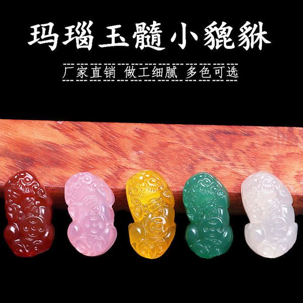natural agate chalcedony small pixiu pendant necklace jewellery fashion accessories hand-carved man luck amulet sweater chain, Silver
natural agate chalcedony small pixiu pendant necklace jewellery fashion accessories hand-carved man luck amulet sweater chain, Silver
