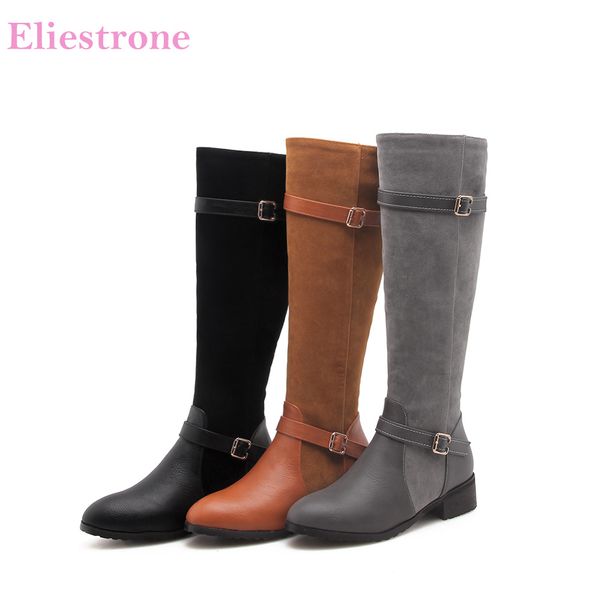 new winter yellow gray women knee high boots fashion chunky heels lady casual shoes an830 plus big size 10 32 43, Black
new winter yellow gray women knee high boots fashion chunky heels lady casual shoes an830 plus big size 10 32 43, Black