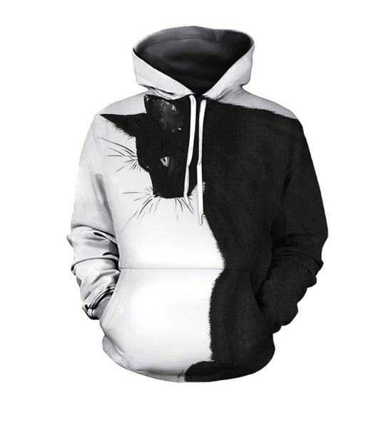 streetwear мужчины женщины стильный полиэстер drawstring длинные рукава 3d полноцветный печати черно-белый кот пуловер толстовка пара толсто, Black
streetwear мужчины женщины стильный полиэстер drawstring длинные рукава 3d полноцветный печати черно-белый кот пуловер толстовка пара толсто, Black
