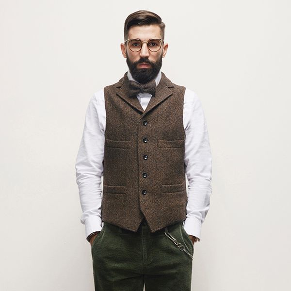 vintage brown groom vests 2019 tweed vest wool herringbone five buttons groomsman men vests slim fit wedding waistcoat, Black
vintage brown groom vests 2019 tweed vest wool herringbone five buttons groomsman men vests slim fit wedding waistcoat, Black