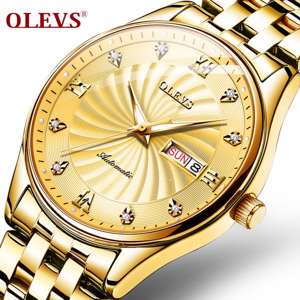 olevs men's automatic watch date and day display inlaid rhinestone dial luminous fashion casual sports waterproof men's watch, Slivery;brown
olevs men's automatic watch date and day display inlaid rhinestone dial luminous fashion casual sports waterproof men's watch, Slivery;brown