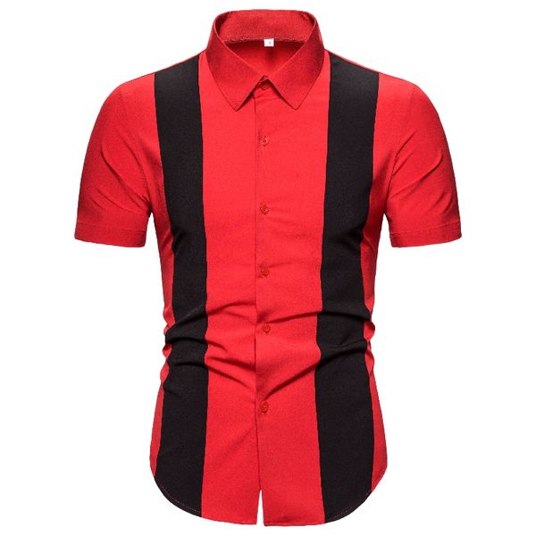 shirt for men personality color matching design short sleeve blouse male casual fashion slim summer new arrival, White;black
shirt for men personality color matching design short sleeve blouse male casual fashion slim summer new arrival, White;black