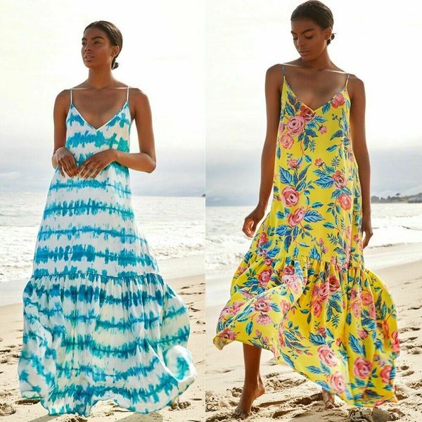 2019 women sleeveless summer stripe maxi dress boho holiday beach long sundress casual loose v neck dress, Black;gray
2019 women sleeveless summer stripe maxi dress boho holiday beach long sundress casual loose v neck dress, Black;gray