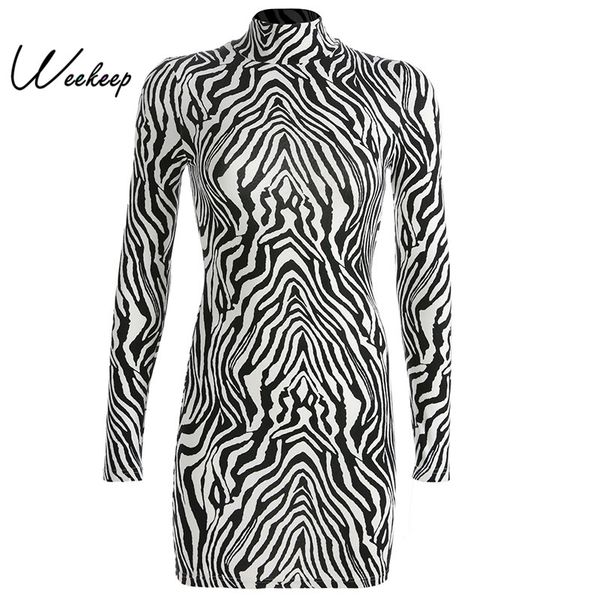 weekeep women zebra pattern turtleneck long sleeve dress high street bodycon mini dresses 2019 spring autumn vestidos dress, Black;gray
weekeep women zebra pattern turtleneck long sleeve dress high street bodycon mini dresses 2019 spring autumn vestidos dress, Black;gray