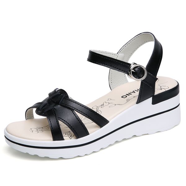 fashion women shoes summer wedges platform women sandals buckle round open toe elegant lightweight breathable increase female, Black
fashion women shoes summer wedges platform women sandals buckle round open toe elegant lightweight breathable increase female, Black