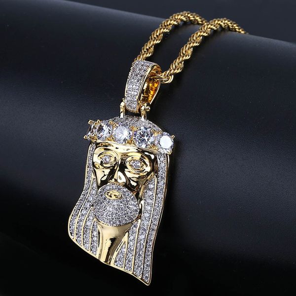personality jesus an crown i will zircon pendant necklace ornaments hip-hop man pendant, Silver
personality jesus an crown i will zircon pendant necklace ornaments hip-hop man pendant, Silver