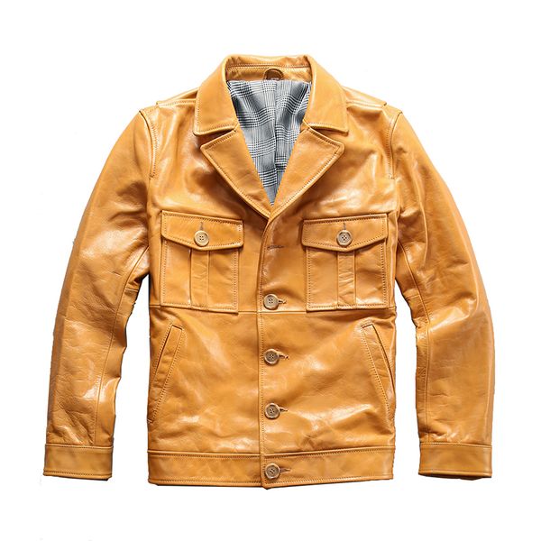 a1831 read description asian size super quality men's genuine cow leather coat vintage cowhide leather jacket, Black
a1831 read description asian size super quality men's genuine cow leather coat vintage cowhide leather jacket, Black