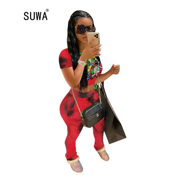 2020 fashion design cartoon print women set summer short sleeve 2 pieces and long pant suit female tracksuit, White
2020 fashion design cartoon print women set summer short sleeve 2 pieces and long pant suit female tracksuit, White